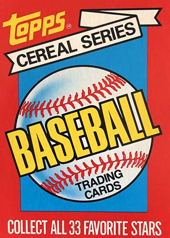 1984 Topps Cereal Baseball Cards